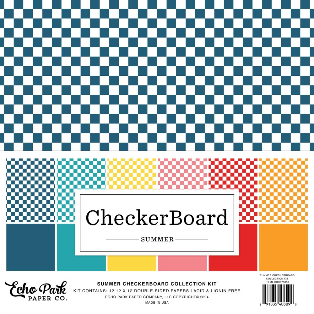 Echo Park Summer Checkerboard 12 x 12 Collection Kit csu373016