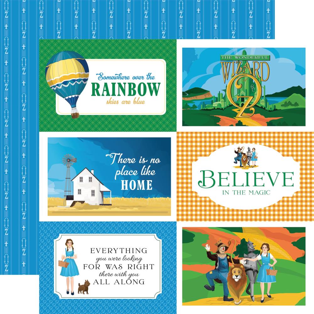 Carta Bella Wizard Of Oz 12 x 12 Collection Kit cbwo356016 6X4 Journaling Cards