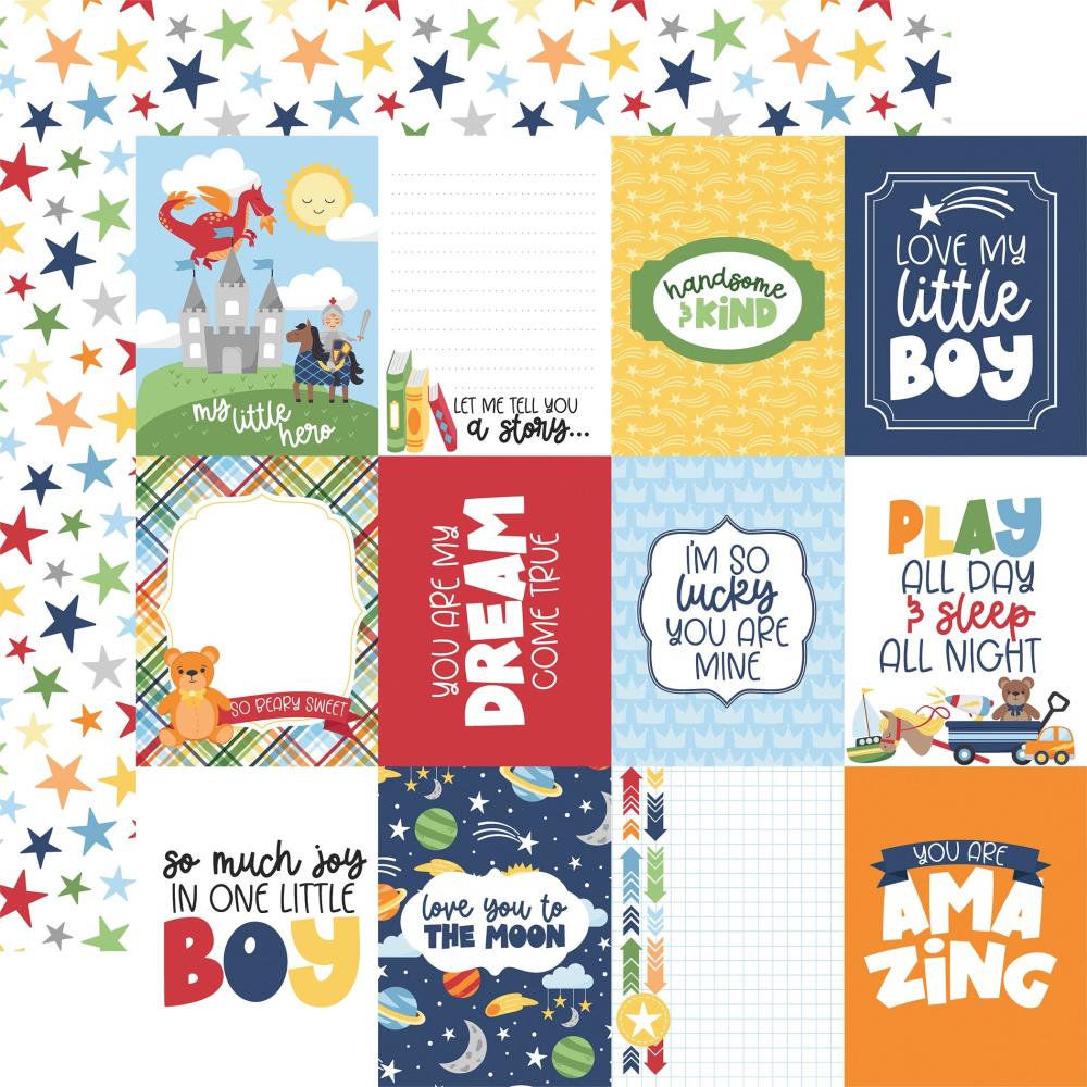Echo Park My Little Boy 12 x 12 Collection Kit mlb357016 3X4 Journaling Cards