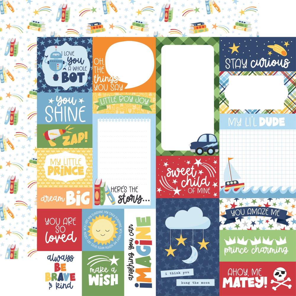 Echo Park My Little Boy 12 x 12 Collection Kit mlb357016 Multi Journaling Cards
