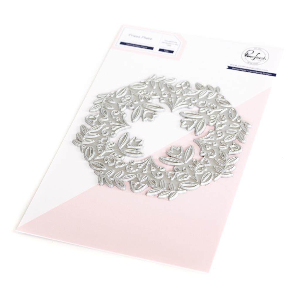 Pinkfresh Studio Floral Octagon Frame Press Plate 217323