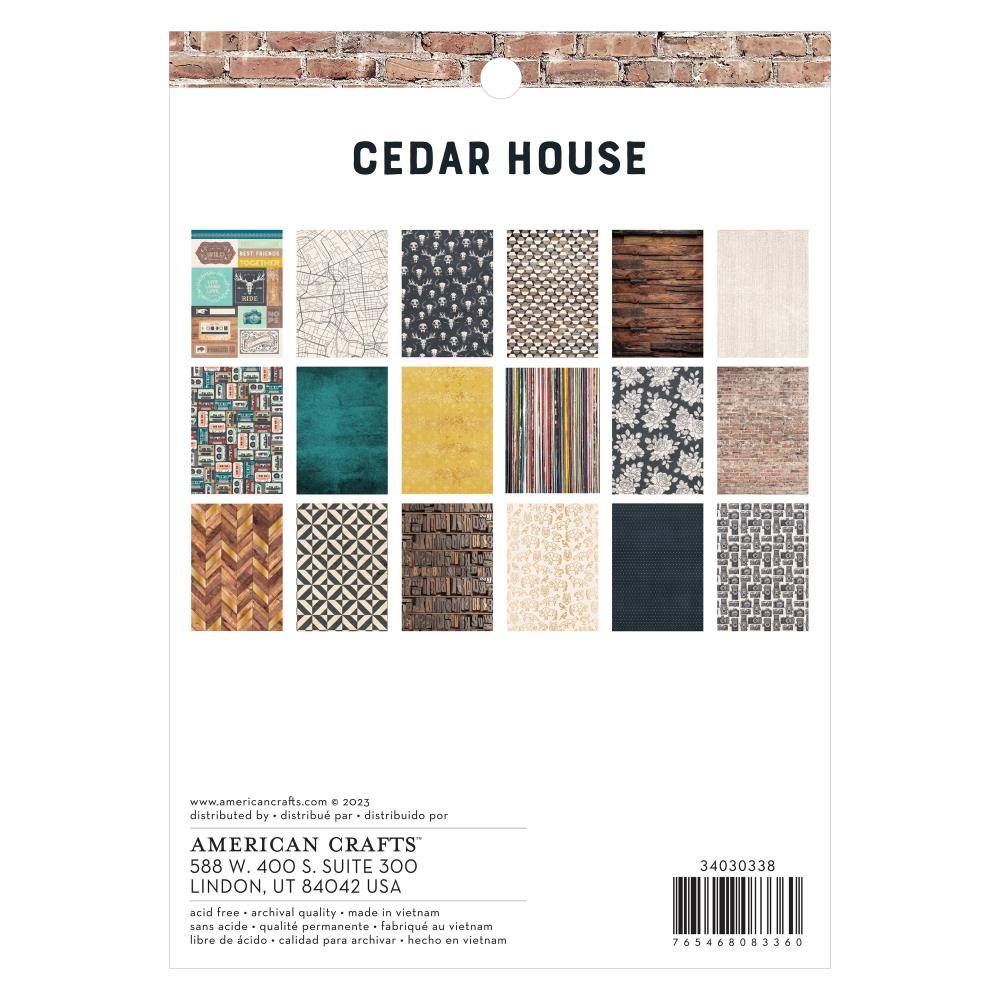 American Crafts Cedar House 6 x 8 Paper Pad 34030338 backer