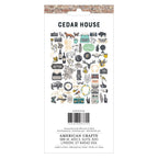 American Crafts Cedar House Icon Ephemera Pack 34030346 back
