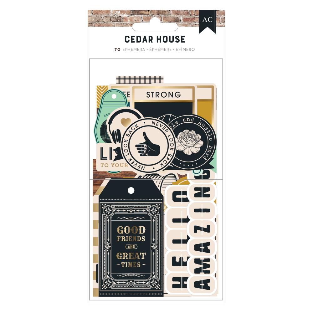 American Crafts Cedar House Journaling Ephemera Pack 34030347