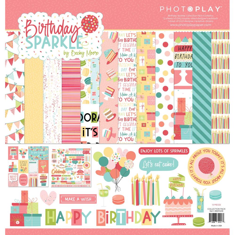 Photoplay Birthday Sparkle 12 x 12 Collection Pack bsp4418