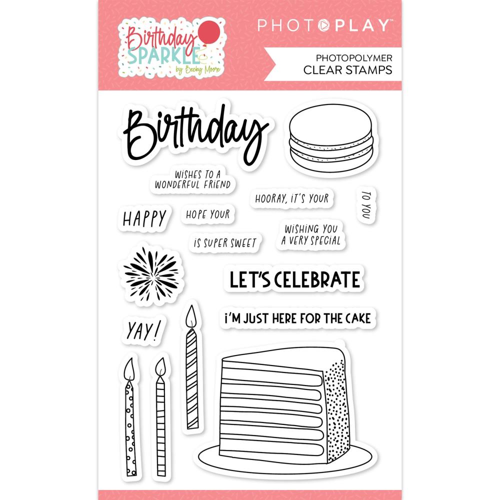 Photoplay Birthday Sparkle Clear Stamps bsp4427