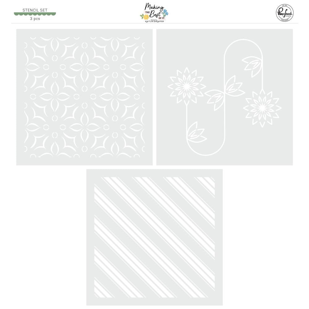 Pinkfresh Studio Making The Best Of It Stencil Set 223024
