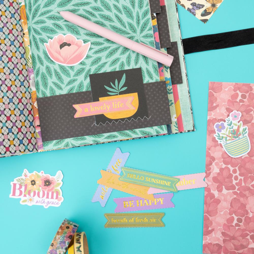 American Crafts April and Ivy Journaling Ephemera Pack 34025586 bloom