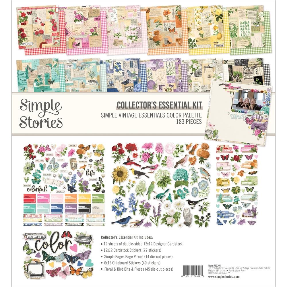 Simple Stories Vintage Essentials Color Palette 12 x 12 Collector's Kit 22201