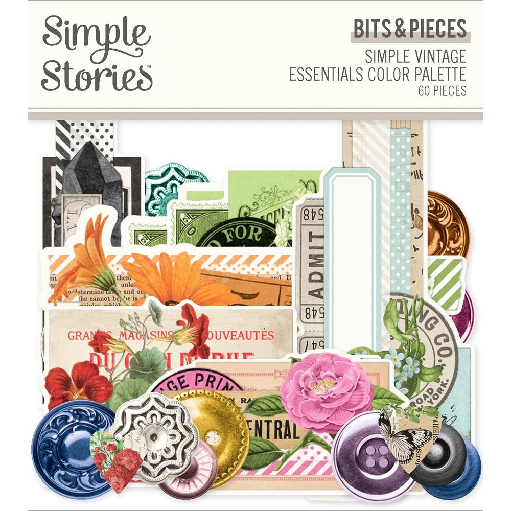 Simple Stories Vintage Essentials Color Palette Bits And Pieces 22230