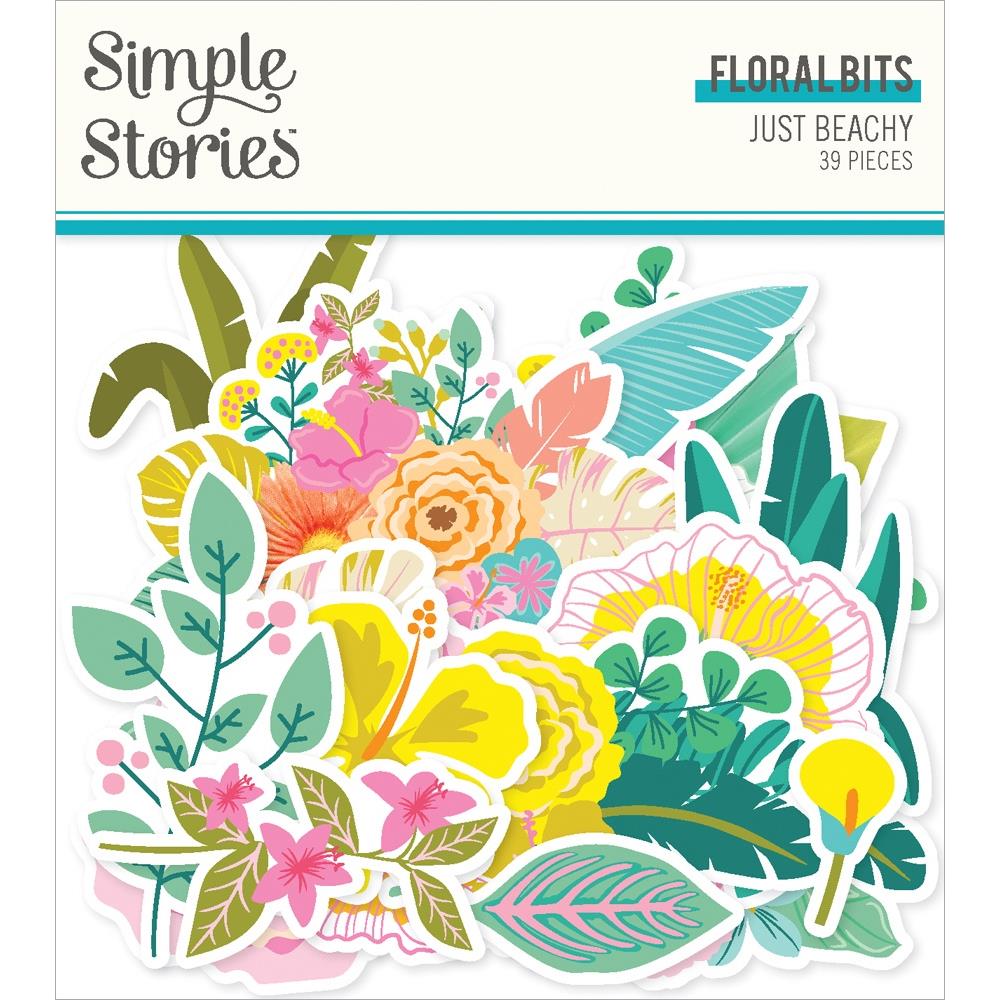 Simple Stories Just Beachy Floral Bits And Pieces 22320