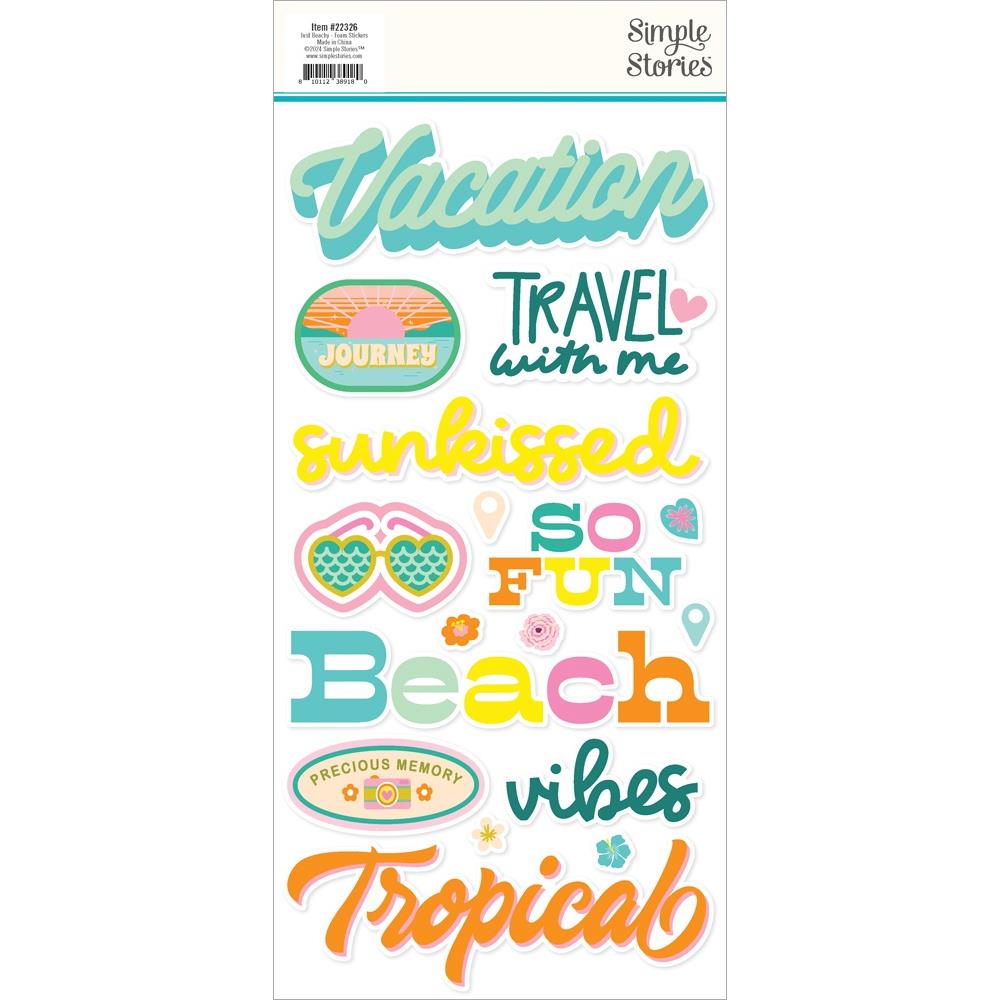 Simple Stories Just Beachy Foam Stickers 22326 Product View