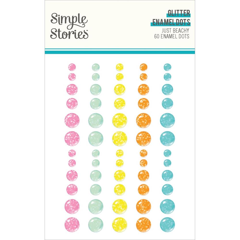 Simple Stories Just Beachy Glitter Enamel Dots 22328