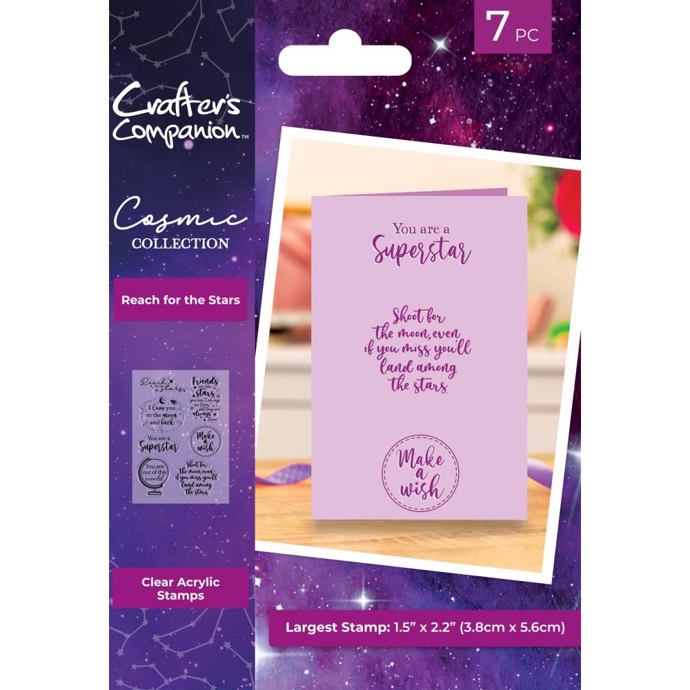 Crafter's Companion Reach For The Stars Clear Stamps cos-ca-st-rfts