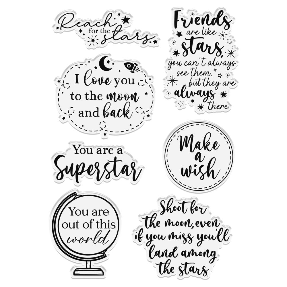 Crafter's Companion Reach For The Stars Clear Stamps cos-ca-st-rfts Detailed Product Image
