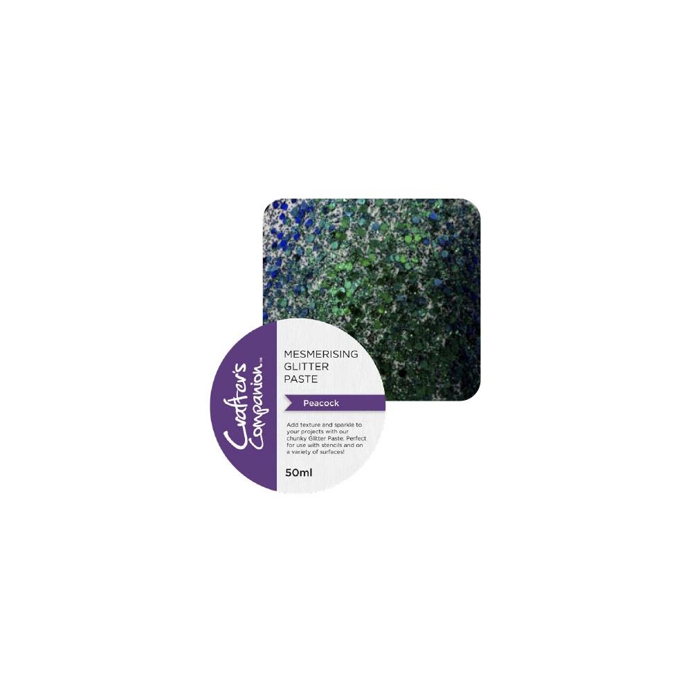 Crafter's Companion Peacock Mesmerising Glitter Paste cc-mme-chglp-peac Color Swatch
