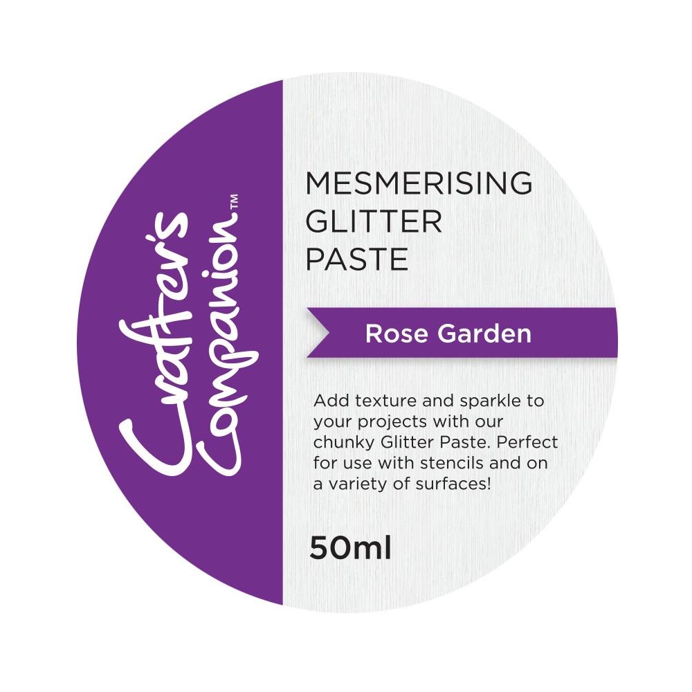 Crafter's Companion Rose Garden Mesmerising Glitter Paste cc-mme-chglp-roga lid