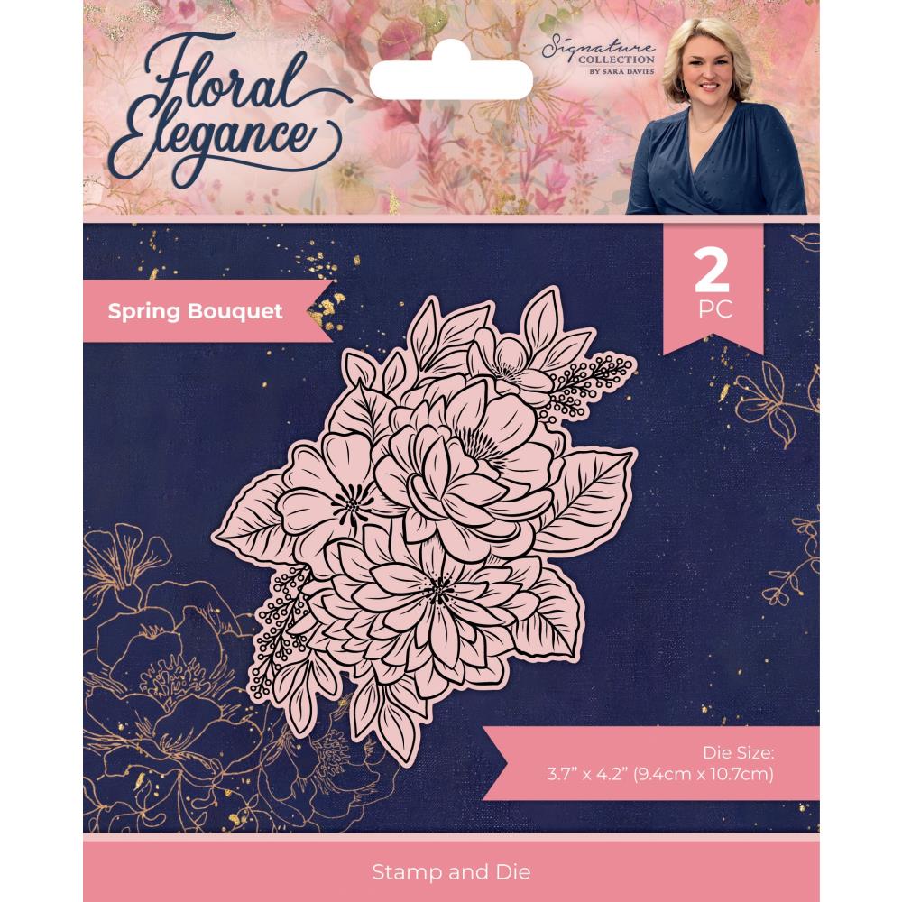 Crafter's Companion Spring Bouquet Stamp And Die Set s-fe-std-spbo