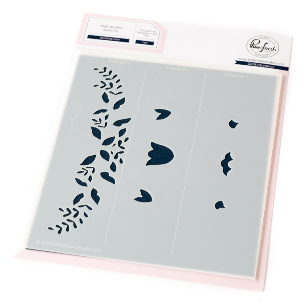 Pinkfresh Studio Sending Love Stencil 226424