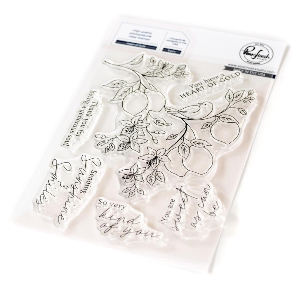 Pinkfresh Studio Heart Of Gold Clear Stamps 227024