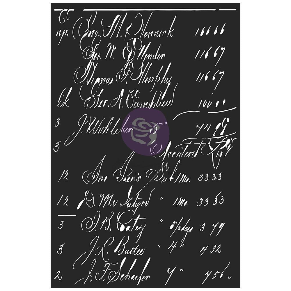 Prima Marketing Calculations Finnabair Stencil 969882
