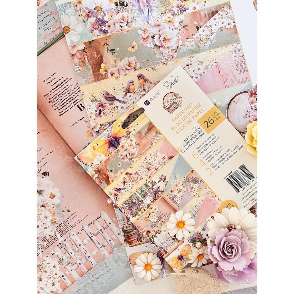Prima Marketing In Full Bloom 6 x 6 Paper Pad 668501 Detailed View