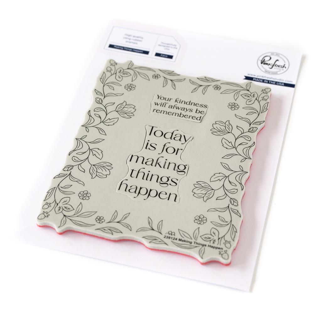 Pinkfresh Studio Making Things Happen Cling Stamps 239124