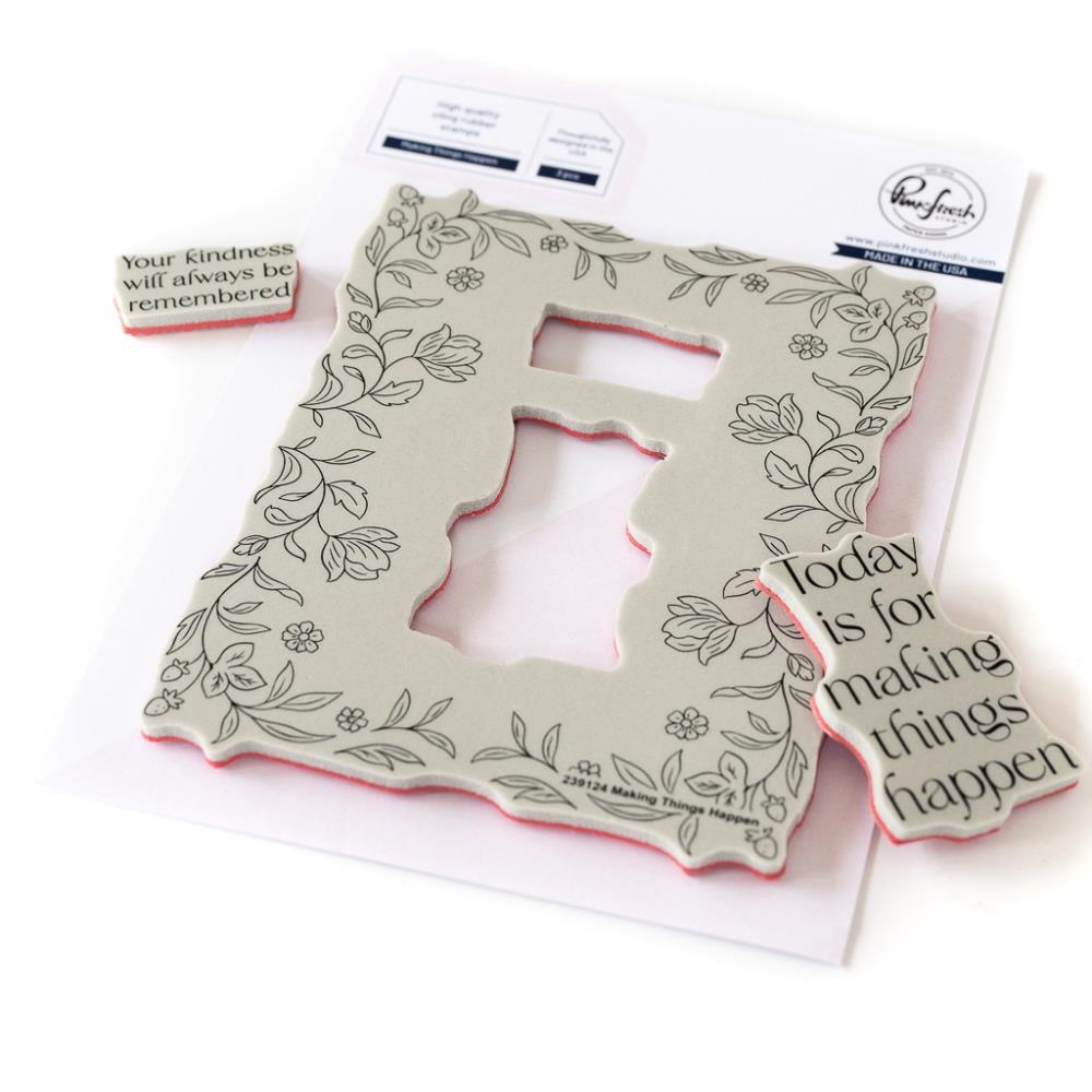 Pinkfresh Studio Making Things Happen Cling Stamps 239124 Detailed Product Image