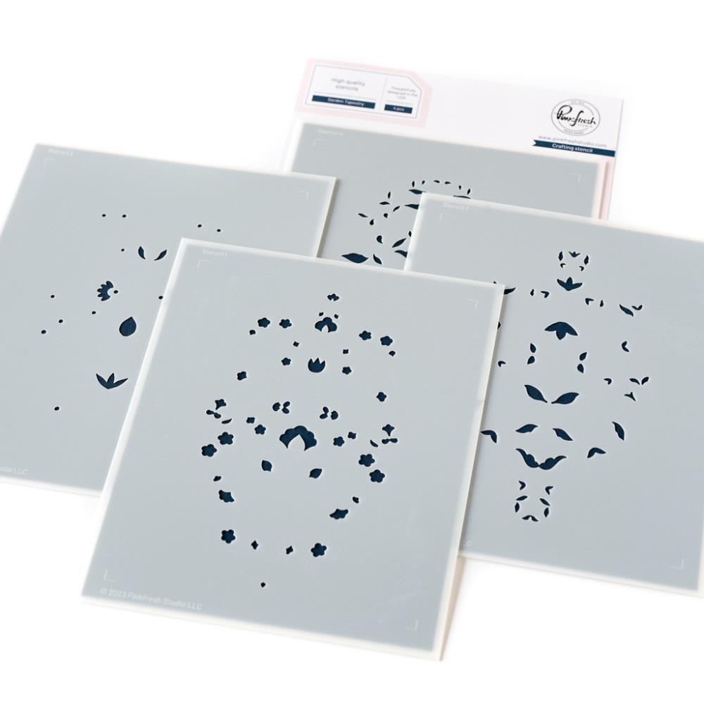 Pinkfresh Studio Garden Tapestry Stencil 238524