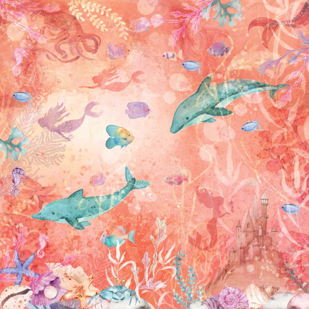 Crafter's Companion Enchanted Ocean 12 x 12 Paper Pad s-eo-pad12 Coral Reef Artistry