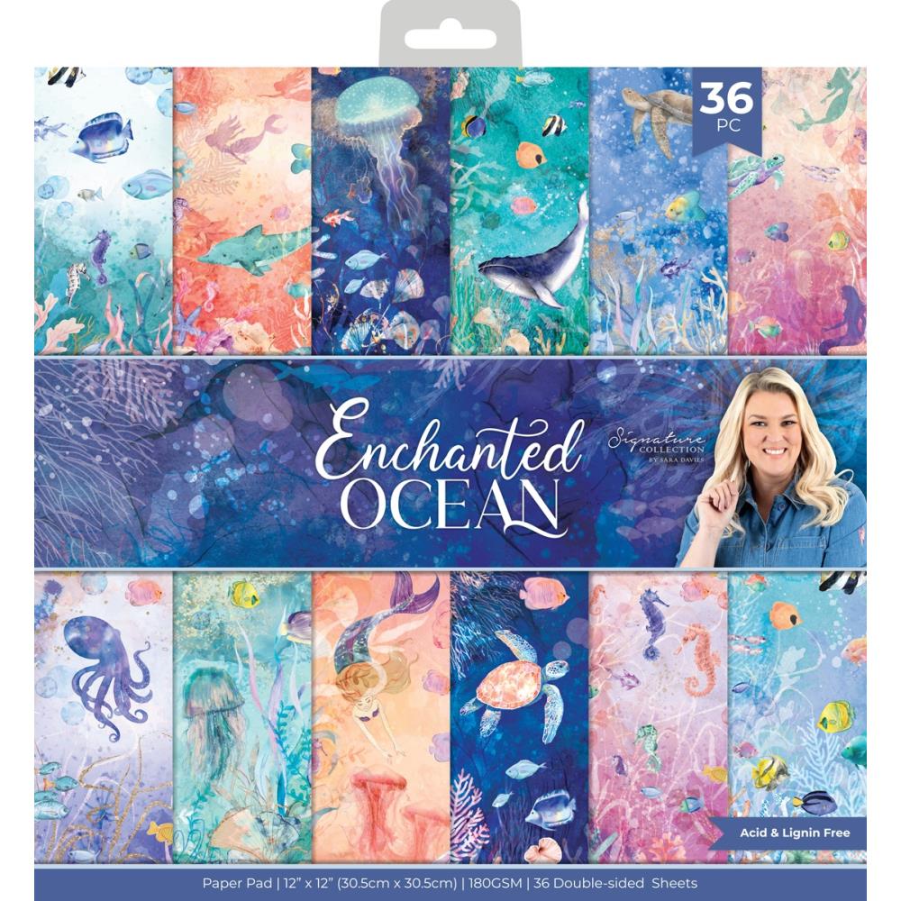 Crafter's Companion Enchanted Ocean 12 x 12 Paper Pad s-eo-pad12