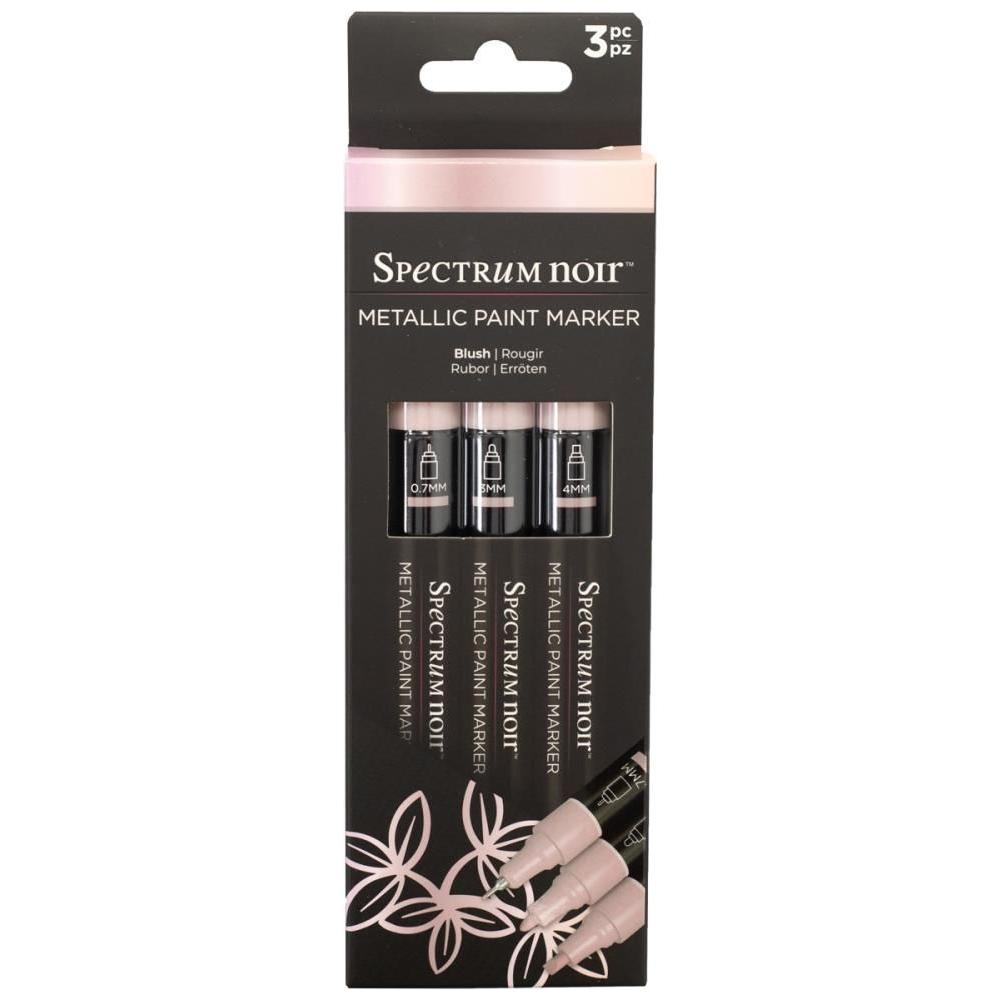 Spectrum Noir Blush Metallic Paint Markers 3 Pack sn-mtpm-blu3