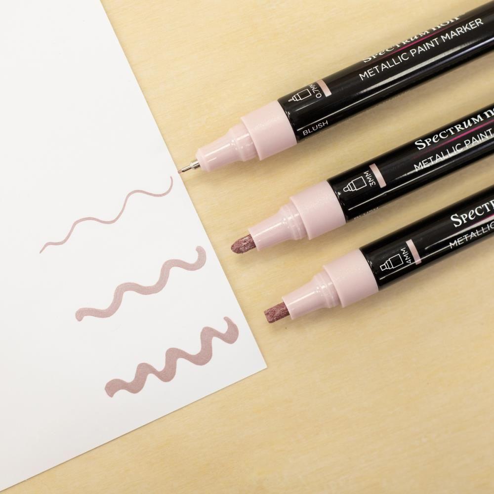 Spectrum Noir Blush Metallic Paint Markers 3 Pack sn-mtpm-blu3 Detailed Product View