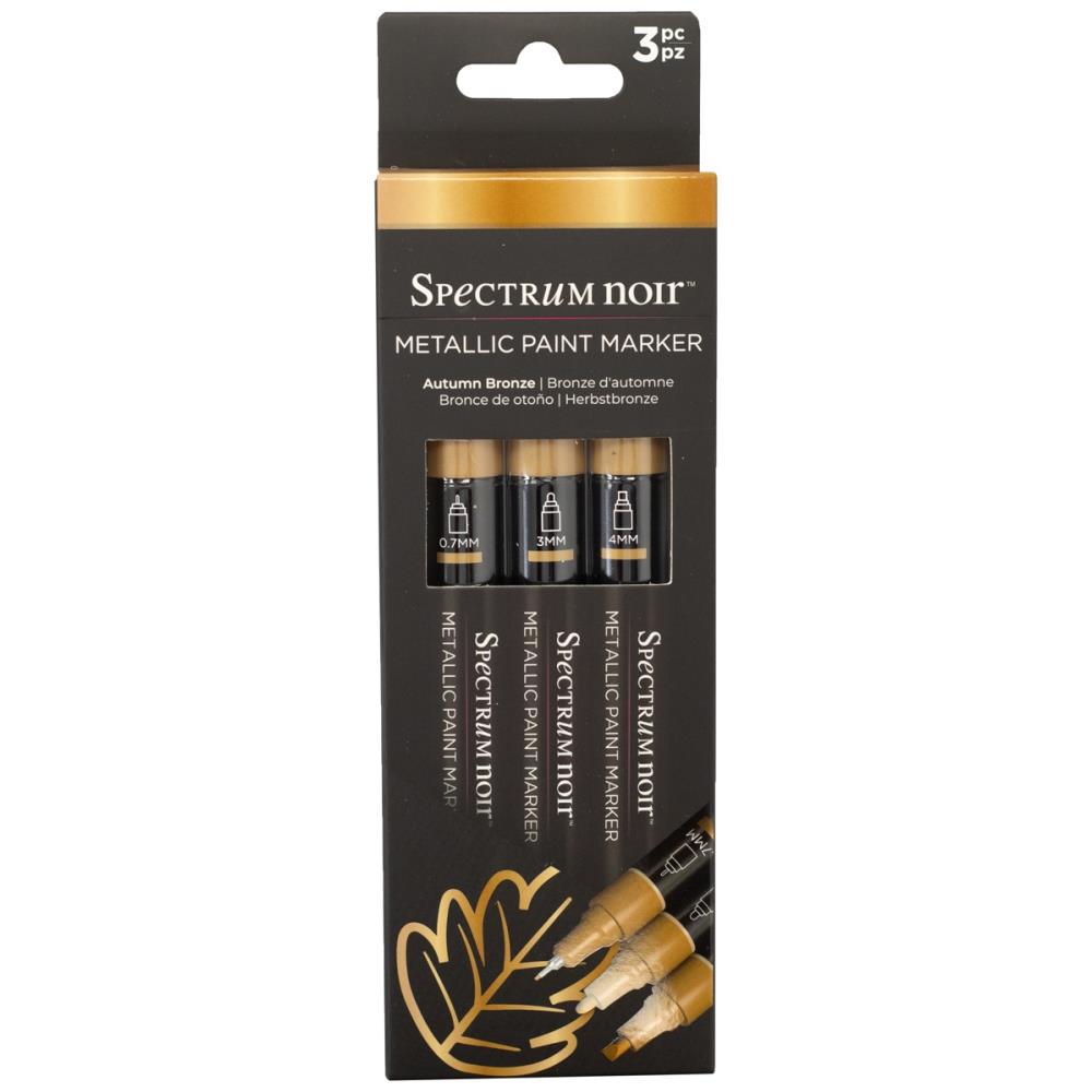 Spectrum Noir Autumn Bronze Metallic Paint Markers 3 Pack sn-mtpm-aut3