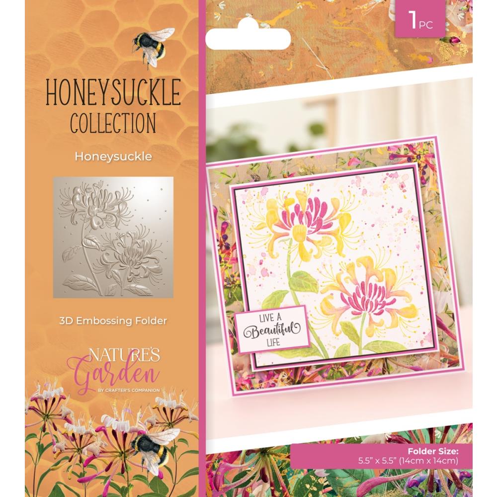 Crafter's Companion Honeysuckle Embossing Folder ng-hs-ef5.5-3d-hosu