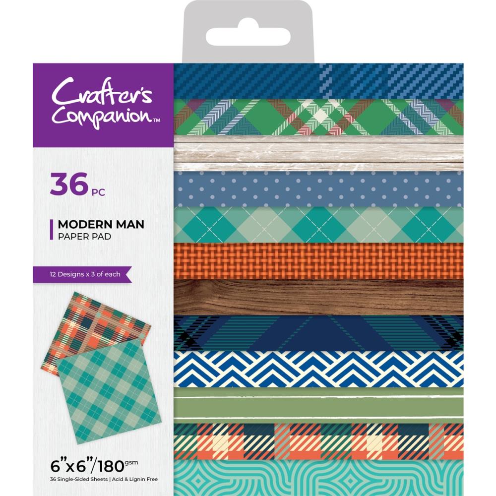 Crafter's Companion Modern Man 6 x 6 Paper Pad cc-mm-pad6