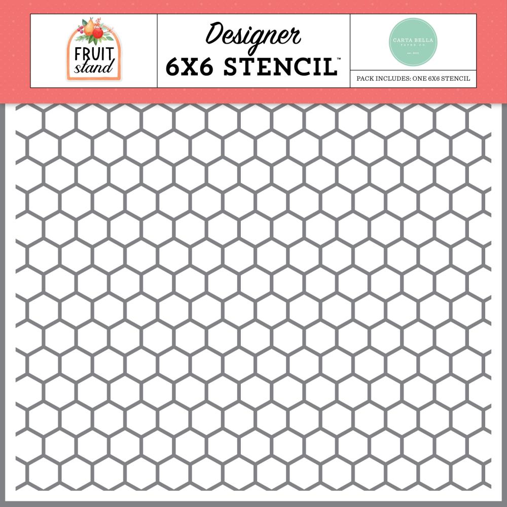 Carta Bella Sweet As Honeycomb 6 x 6 Stencil cbfst379033