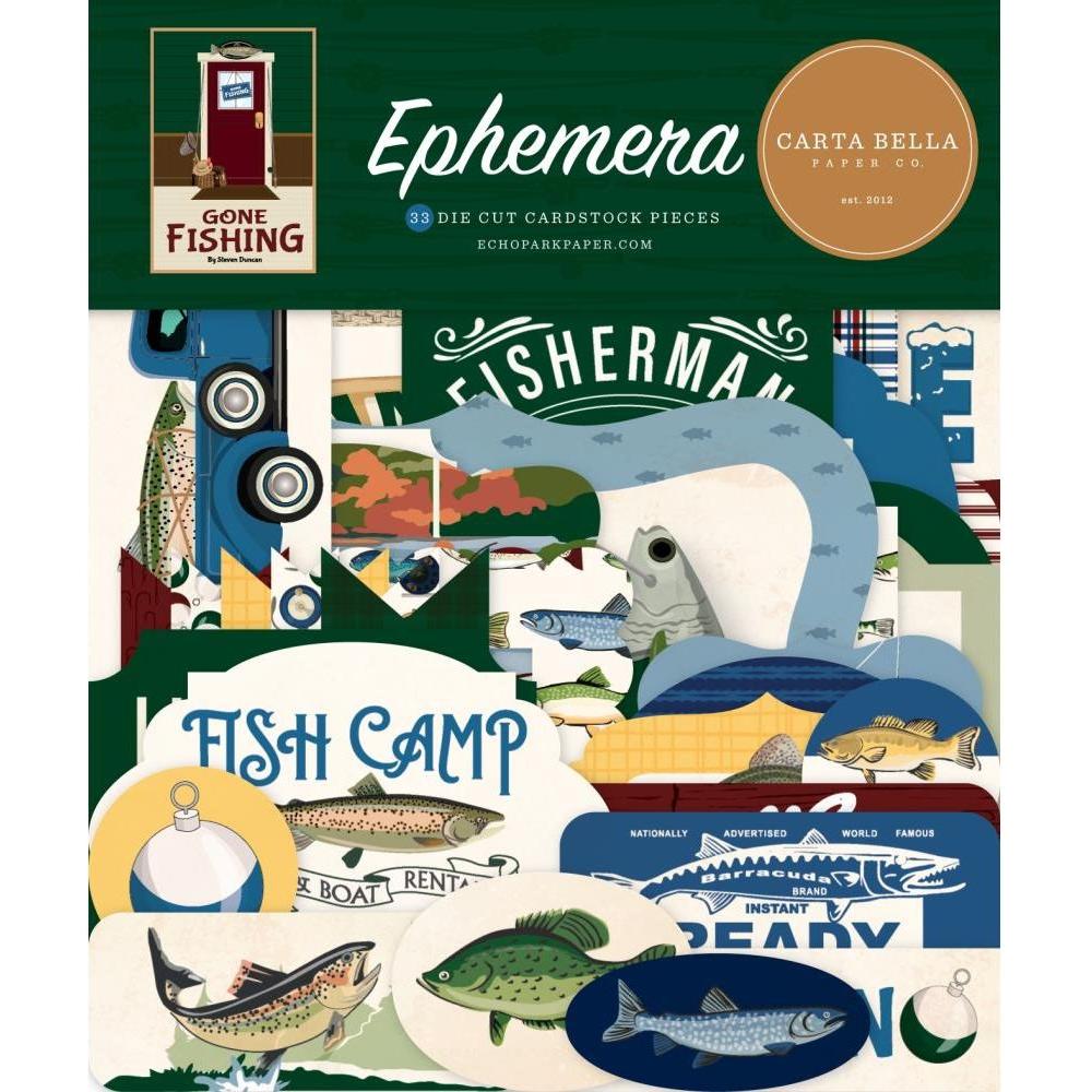 Carta Bella Gone Fishing Ephemera cbgf374024