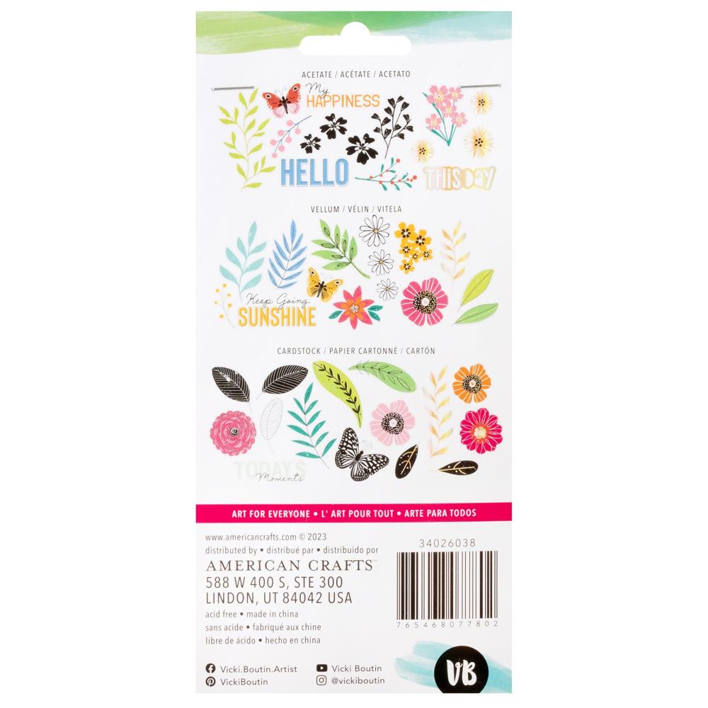 American Crafts Vicki Boutin Bold And Bright Goodie Bag Ephemera 34026038 back