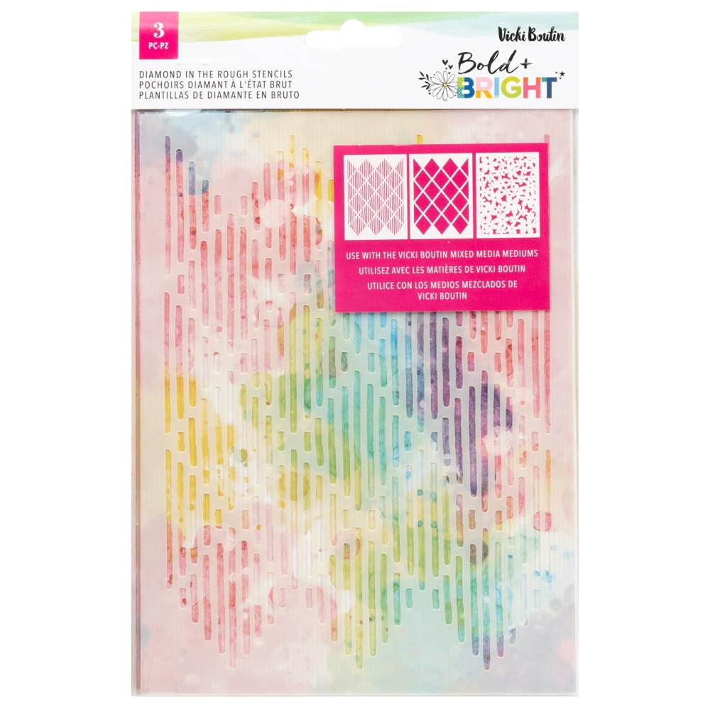 American Crafts Vicki Boutin Diamond In The Rough Stencil Pack 34026045