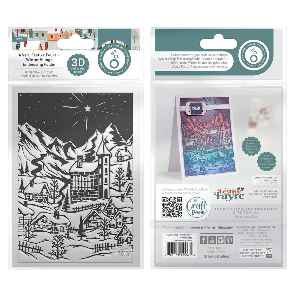 Tonic Winter Village 3D Embossing Folder 5557e Packaging