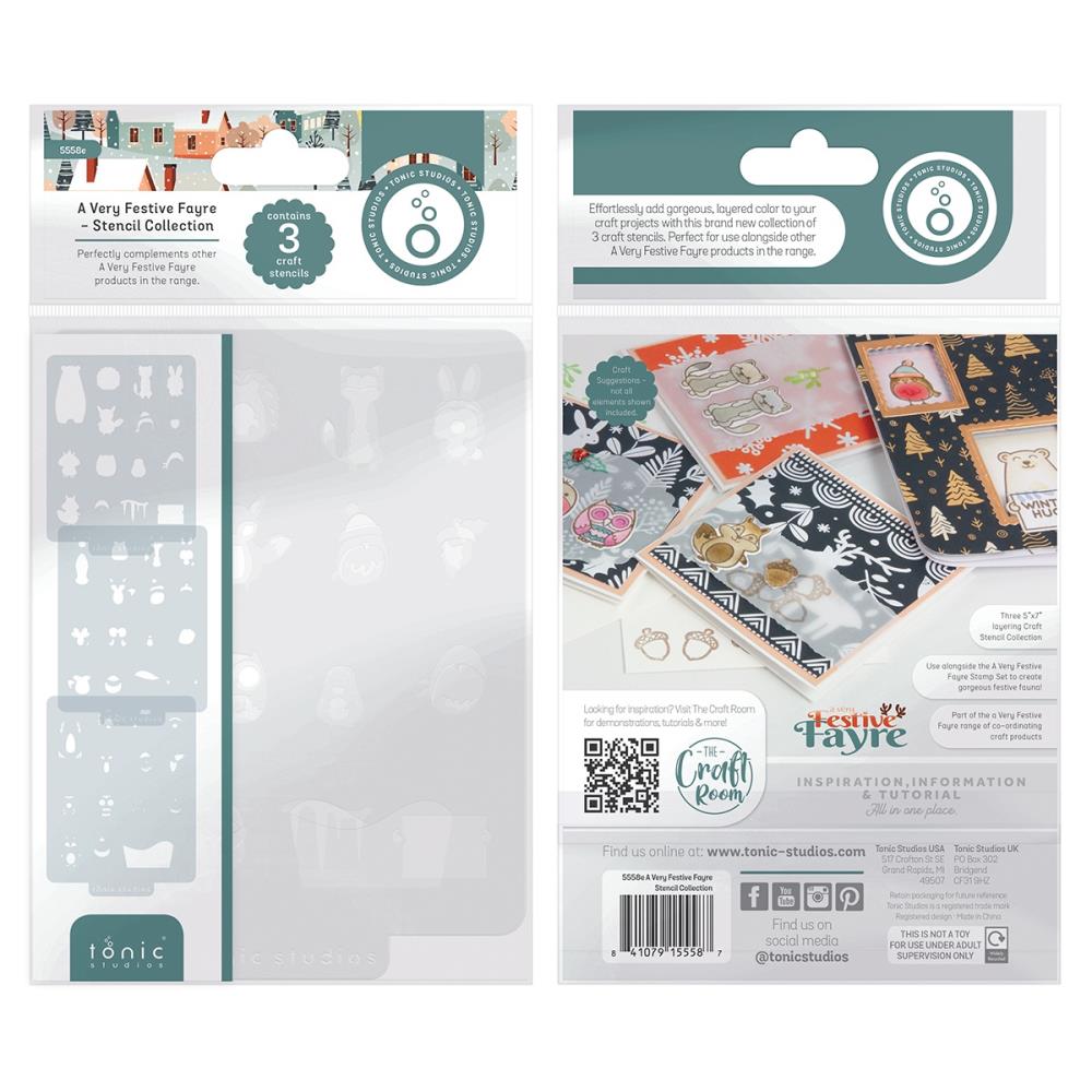 Tonic A Very Festive Fayre Stencils Set 5558e Packaging