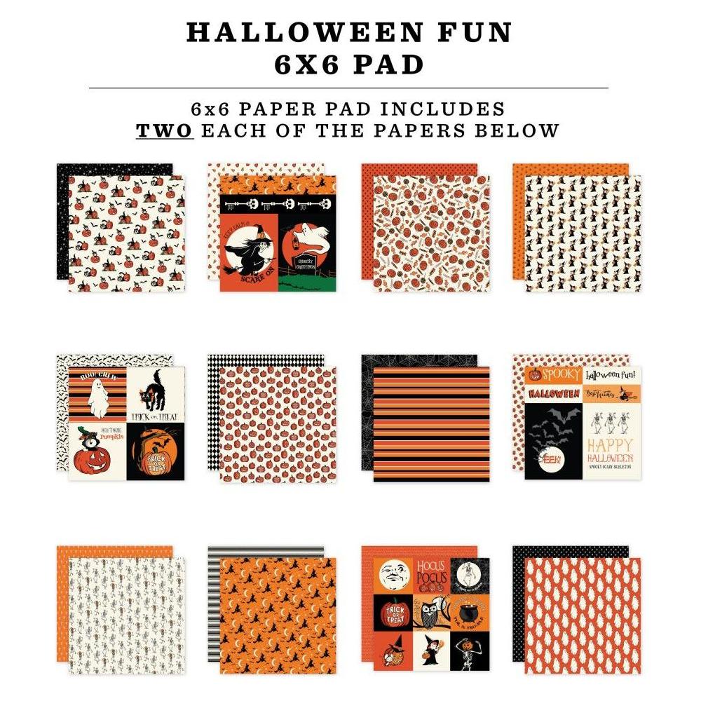 Carta Bella Halloween Fun 6 x 6 Paper Pad cbfun383023 Detailed Views