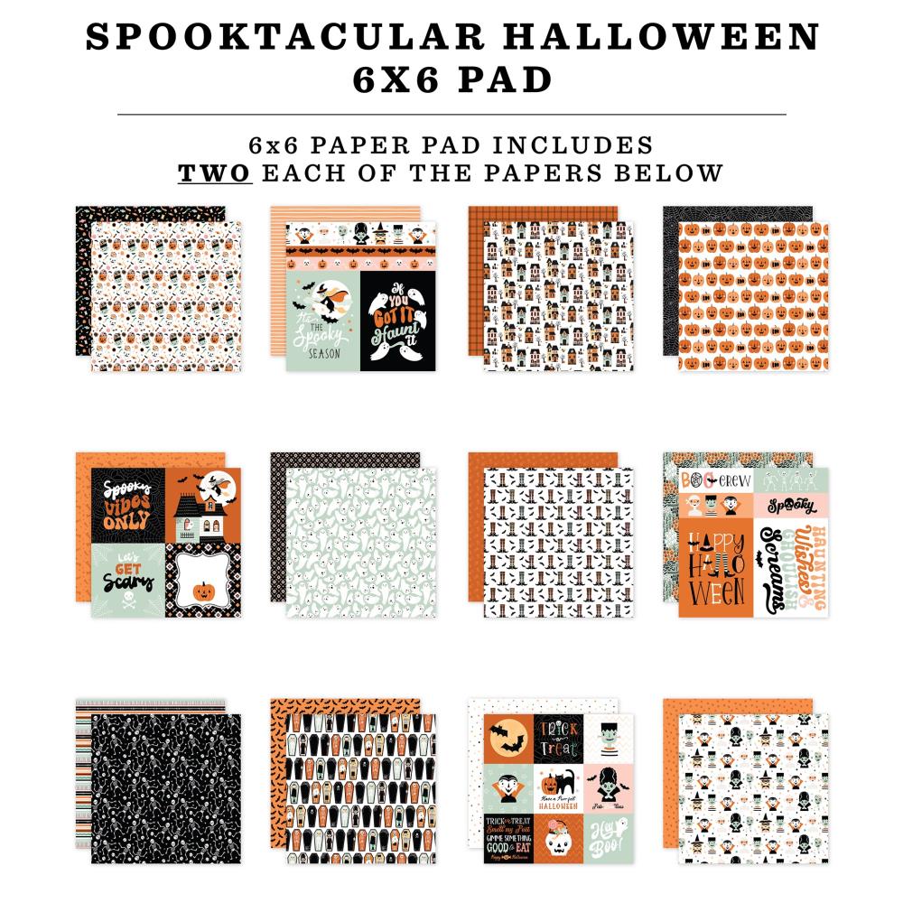 Echo Park Spooktacular Halloween 6 x 6 Paper Pad sh382023 Detailed Product Images