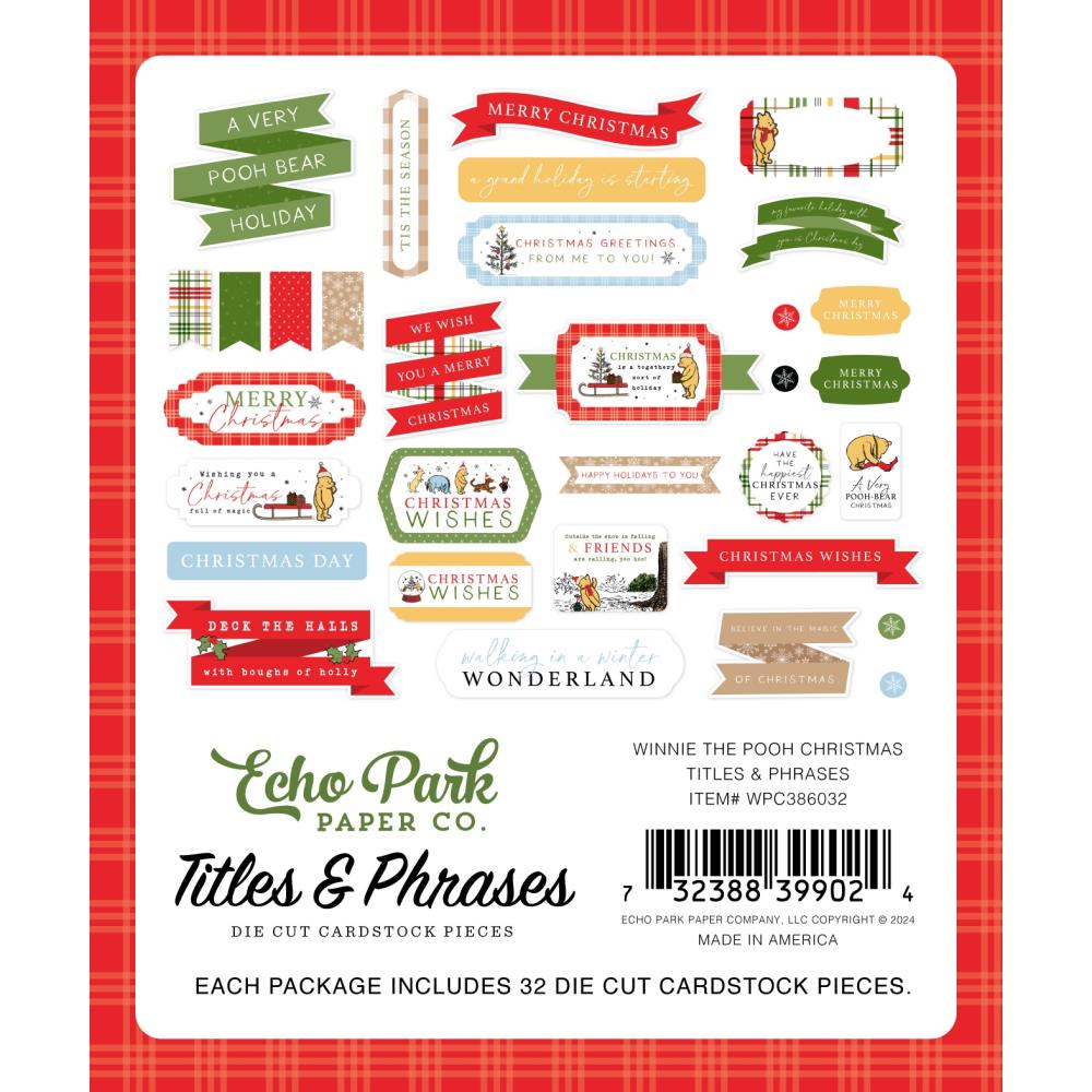 Echo Park Winnie The Pooh Christmas Titles And Phrases wpc386032 β Simon Says Stamp echo-park-winnie-the-pooh-christmas-titles-and-phrases-wpc386032-simon-says-stamp