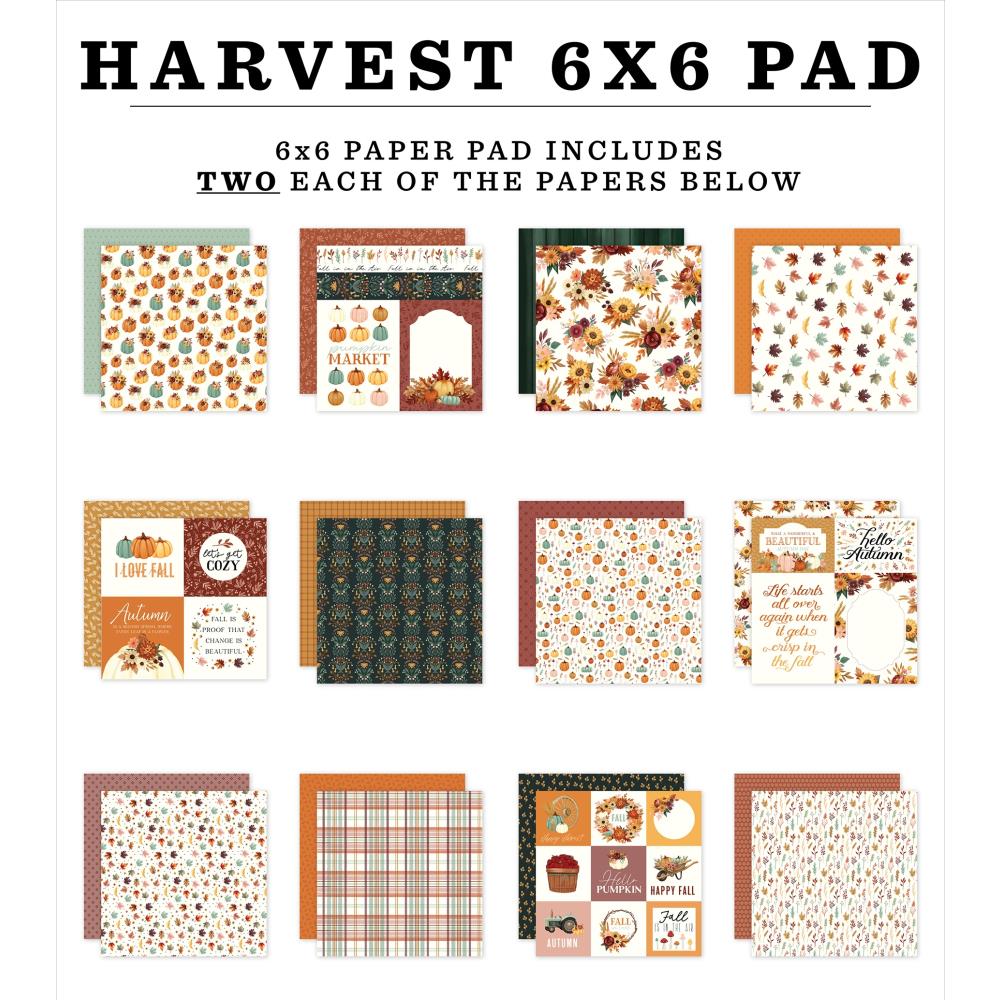 Carta Bella Harvest 6 x 6 Paper Pad cbhv380023 Detailed View