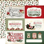 Carta Bella A Vintage Christmas 12 x 12 Collection Kit cbvc384016 6X4 Journaling Cards