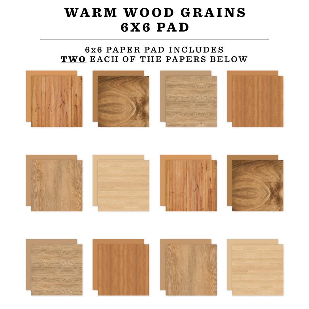 Echo Park Warm Wood Grains 6 x 6 Paper Pad wwg390023 Detailed Product Image