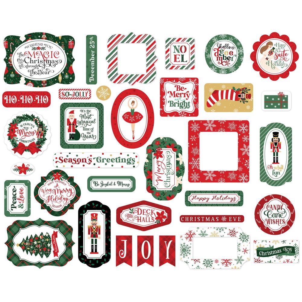 Echo Park Nutcracker Christmas Ephemera nc387024 Detailed Product Image