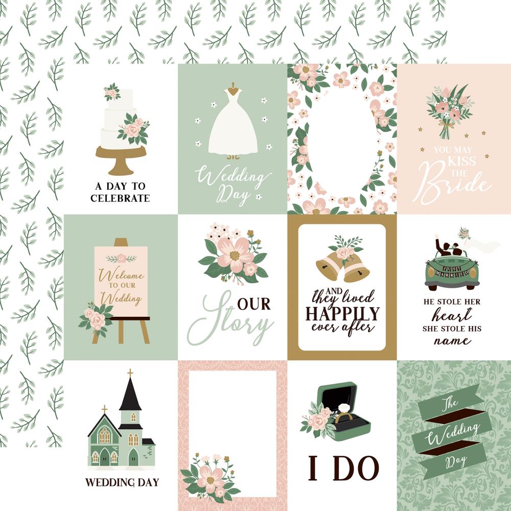 Echo Park Marry Me 12 x 12 Collection Kit mry400016 3X4 Journaling Cards
